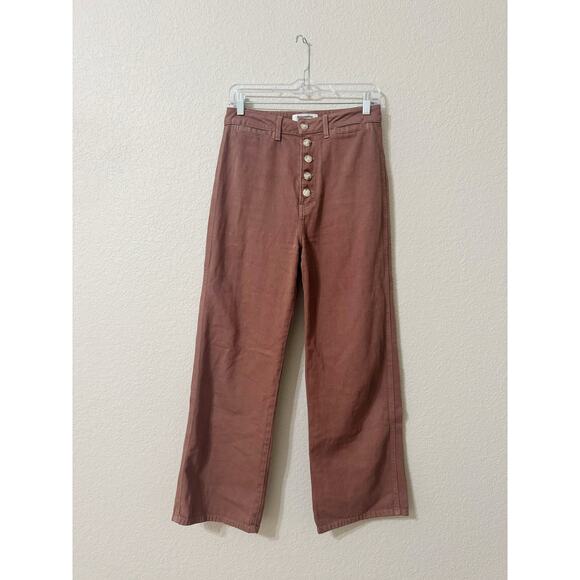 Reformation Lexi High Rise Wide Leg Jeans in Rye Brown Size 27 - Picture 4 of 8